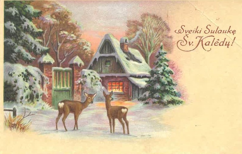 Kalėdinis atvirukas. L. Mažylio kolekcija. Tarpukaris