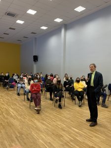 Paskaita Jonavos Jeronimo Ralio gimnazijos moksleiviams, susitikimas su gimnazijos bendruomene