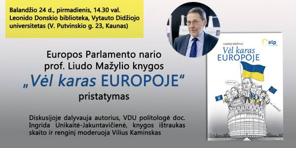 L. Mažylis kviečia į naujausios savo knygos pristatymą Kaune
